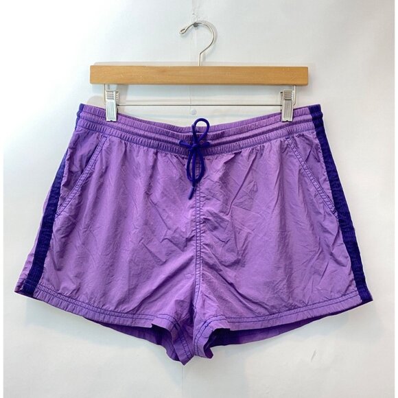 Athleta Women's Purple Stripe Expedition Short Lightweight Nylon Size 6 - Picture 1 of 5